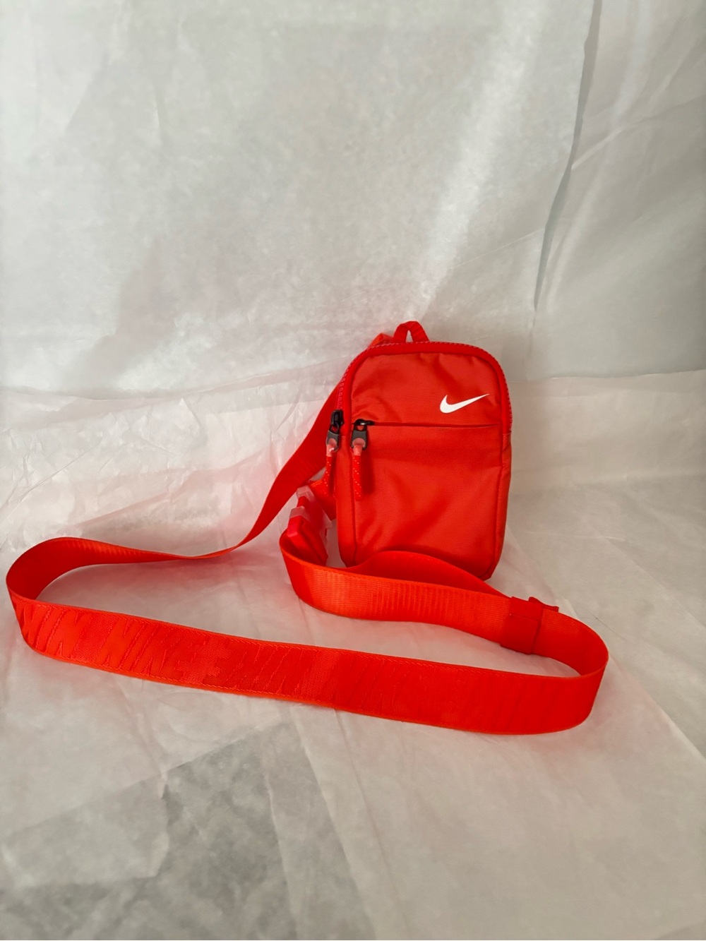 Nike Bright Red Crossbody Belt Bag with White Swoosh